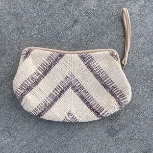 Carpetbags of America Wristlet clutch bag purse 70s Retro Vintage Neutral